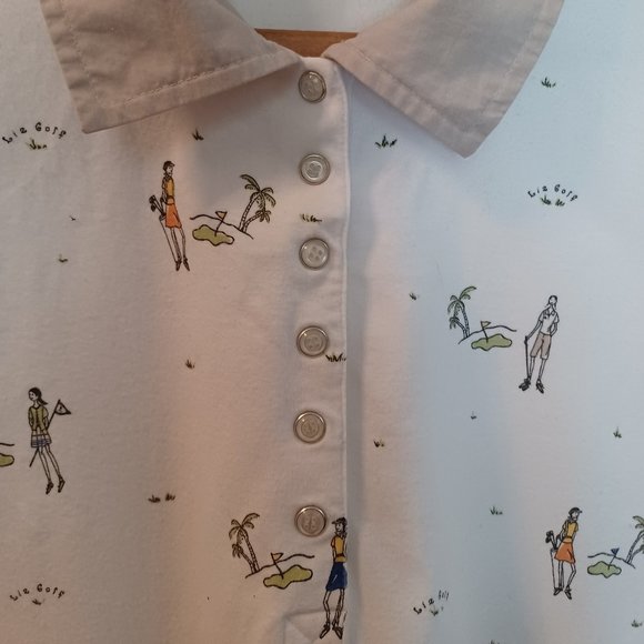 Liz Claiborne Golf Shirt, Size L.  95% cotton; 5% spandex - Picture 4 of 10
